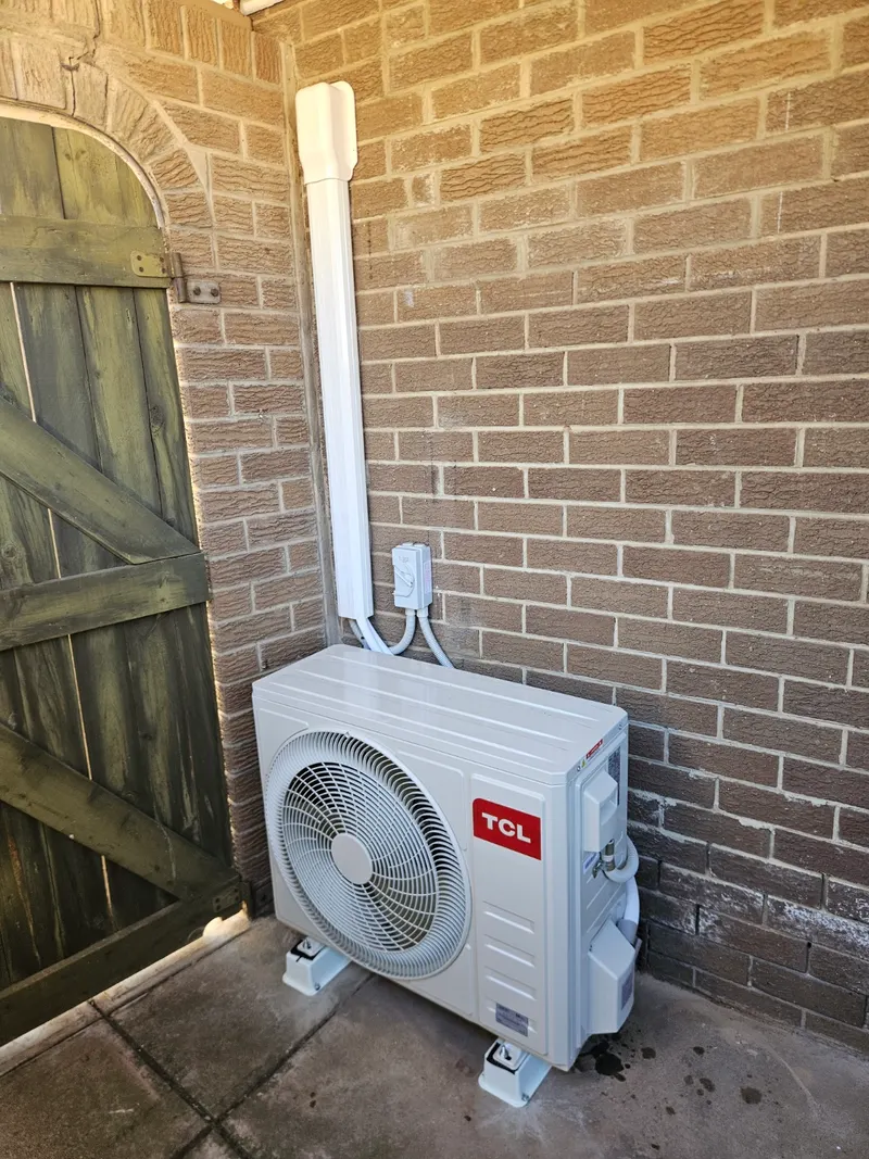 Outdoor Unit: split system air conditioning by AZ Electrical, Melbourne